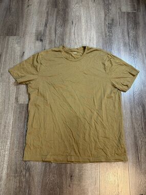 Goodthreads Men's Short Sleeve Crew Tee in Mustard Brown
